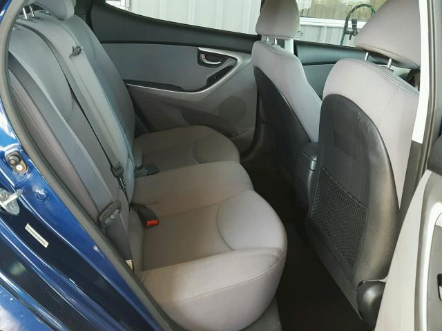 KMHDH4AEXDU766226 - 2013 HYUNDAI ELANTRA GL BLUE photo 6