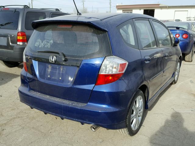 JHMGE8H58BC021998 - 2011 HONDA FIT SPORT BLUE photo 4