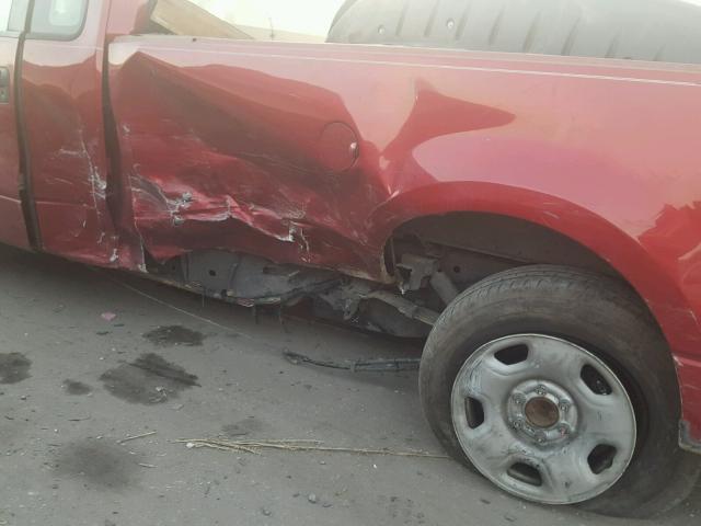 1FTRF12W17NA21868 - 2007 FORD F150 BURGUNDY photo 9