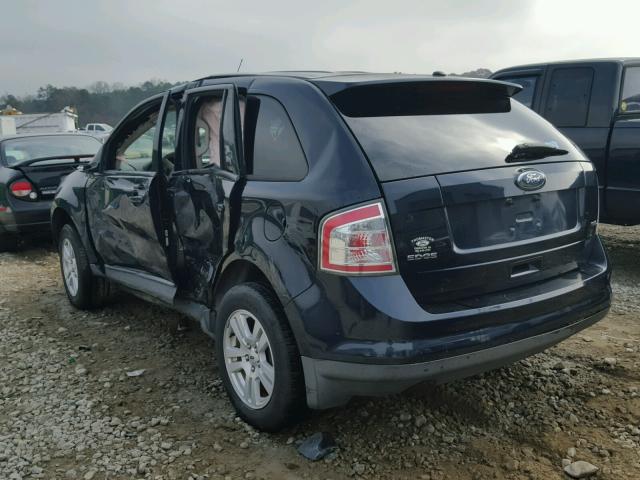 2FMDK38C98BA92260 - 2008 FORD EDGE SEL BLUE photo 3