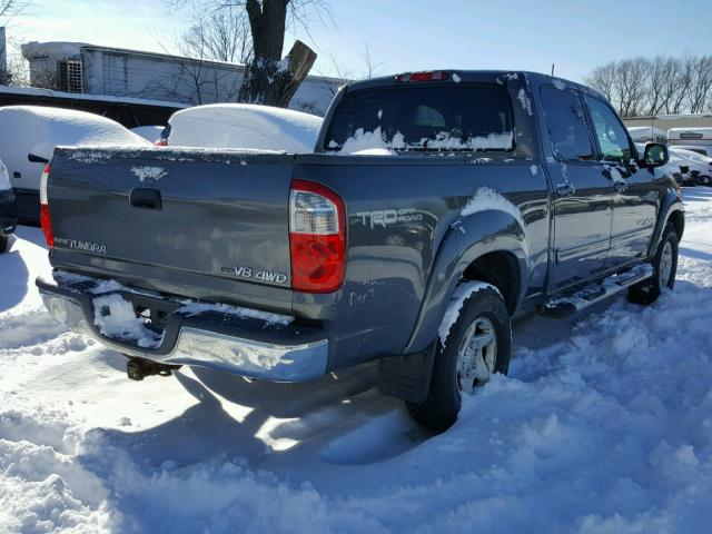 5TBDT441X4S457641 - 2004 TOYOTA TUNDRA DOU GRAY photo 4