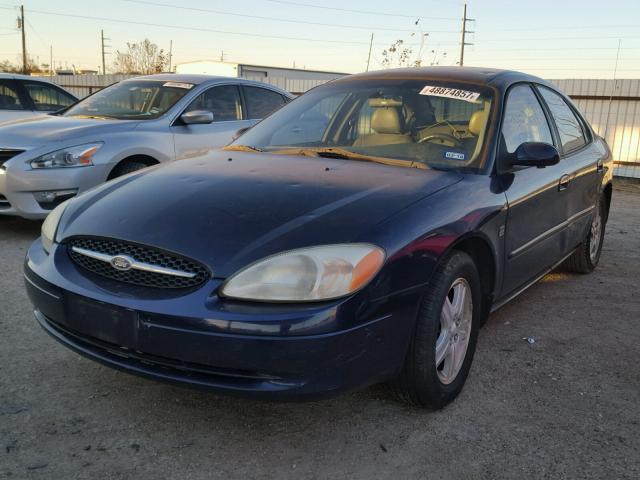 1FAHP56S52A153853 - 2002 FORD TAURUS SEL BLUE photo 2