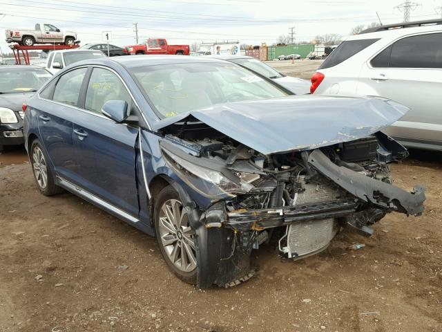 5NPE34AF5FH081595 - 2015 HYUNDAI SONATA SPO BLUE photo 1