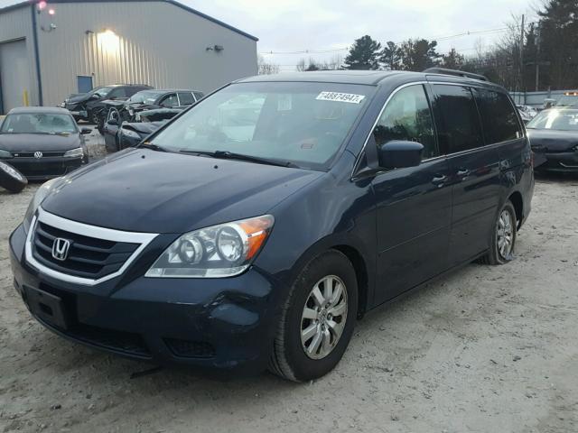 5FNRL38769B400791 - 2009 HONDA ODYSSEY EX BLUE photo 2