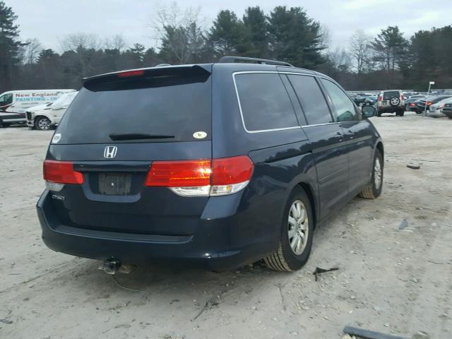 5FNRL38769B400791 - 2009 HONDA ODYSSEY EX BLUE photo 4