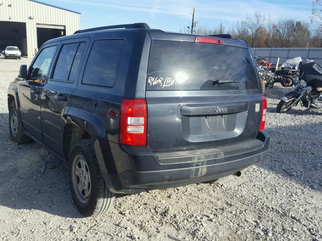 1C4NJPBA7ED789071 - 2014 JEEP PATRIOT SP BLACK photo 3