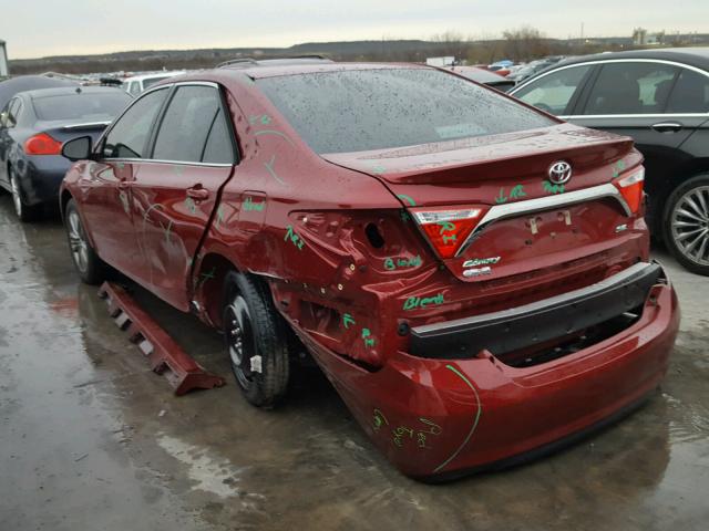 4T1BF1FK6HU673123 - 2017 TOYOTA CAMRY LE RED photo 3