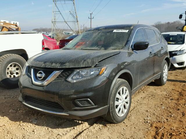 KNMAT2MT2GP725077 - 2016 NISSAN ROGUE S BLACK photo 2