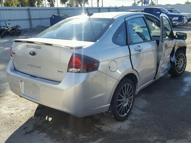 1FAHP3GN8AW237115 - 2010 FORD FOCUS SES SILVER photo 4