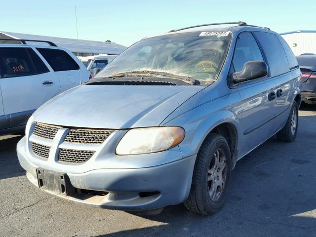 1D4GP25RX3B257708 - 2003 DODGE CARAVAN SE BLUE photo 2