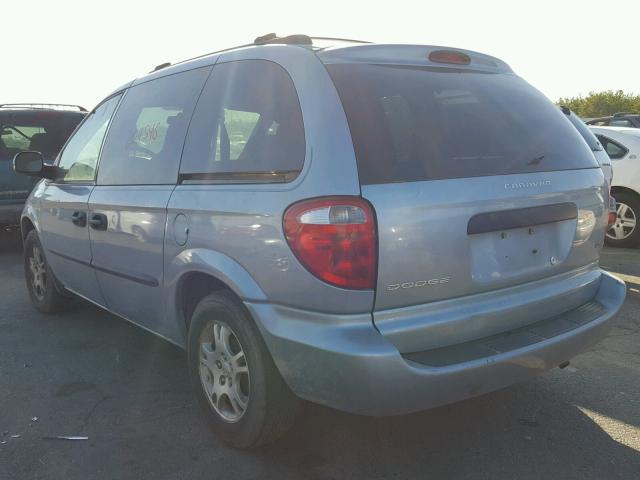 1D4GP25RX3B257708 - 2003 DODGE CARAVAN SE BLUE photo 3