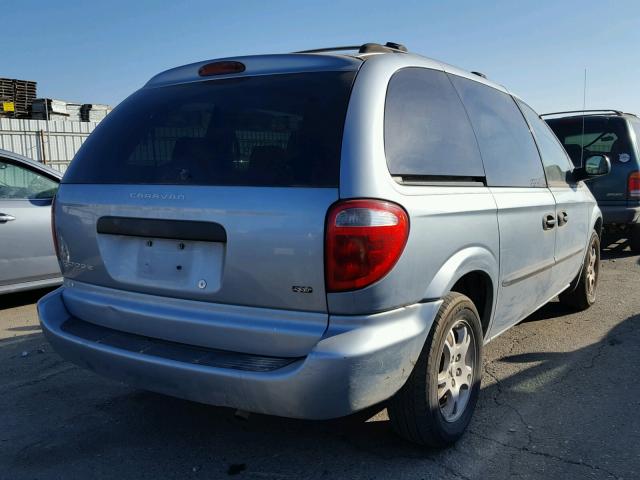 1D4GP25RX3B257708 - 2003 DODGE CARAVAN SE BLUE photo 4