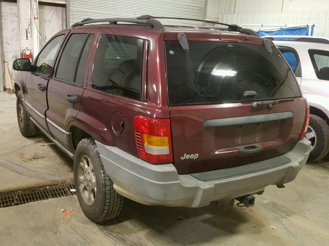 1J4G258S5XC655642 - 1999 JEEP GRAND CHER BURGUNDY photo 3