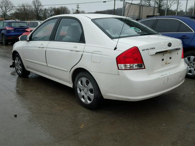 KNAFE122085583231 - 2008 KIA SPECTRA EX WHITE photo 3