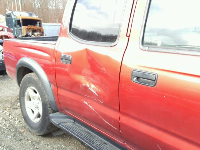 5TEGN92N02Z072137 - 2002 TOYOTA TACOMA DOU RED photo 10