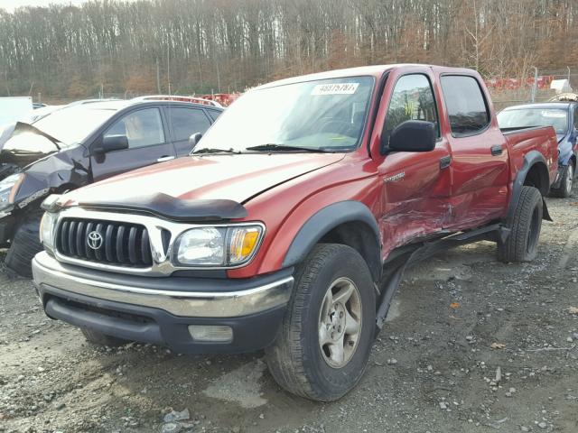 5TEGN92N02Z072137 - 2002 TOYOTA TACOMA DOU RED photo 2