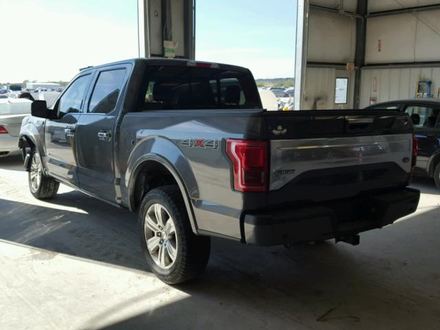 1FTEW1EG1GFD40989 - 2016 FORD F150 SUPER GRAY photo 3