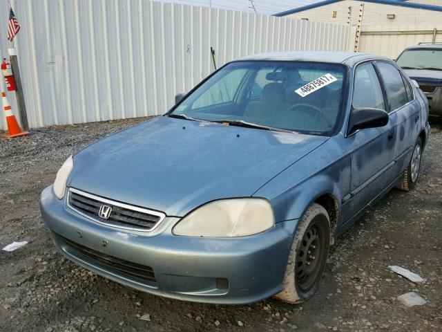 2HGEJ6676YH533263 - 2000 HONDA CIVIC LX BLUE photo 2