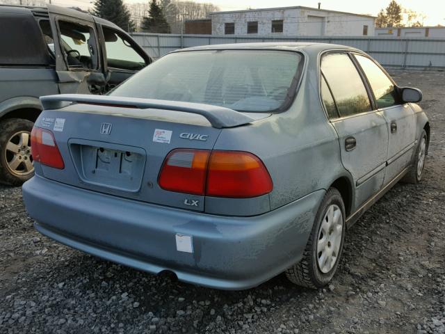 2HGEJ6676YH533263 - 2000 HONDA CIVIC LX BLUE photo 4