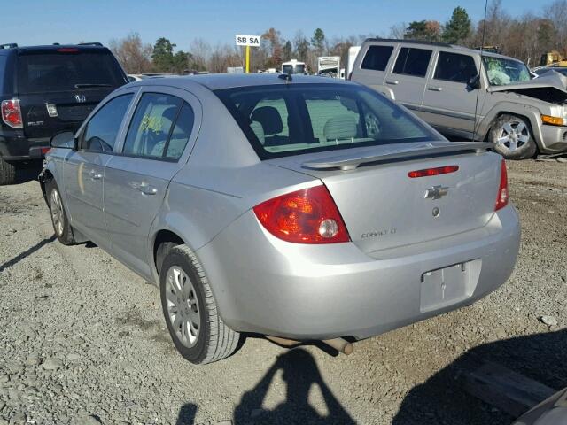 1G1AT58H897122573 - 2009 CHEVROLET COBALT LT SILVER photo 3