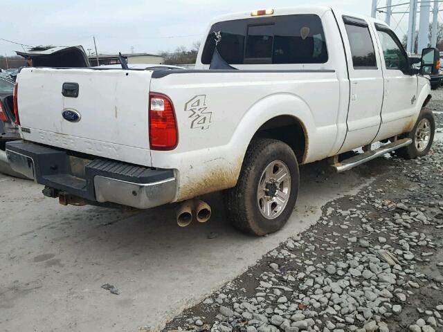 1FT7W2BT2BED07255 - 2011 FORD F250 SUPER WHITE photo 4