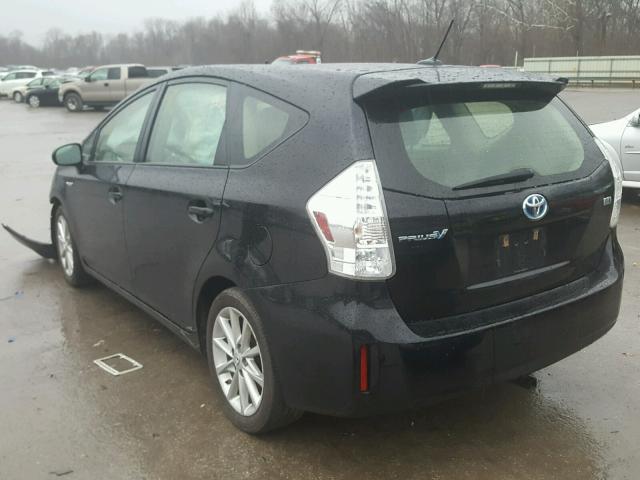 JTDZN3EU3EJ007029 - 2014 TOYOTA PRIUS V BLACK photo 3