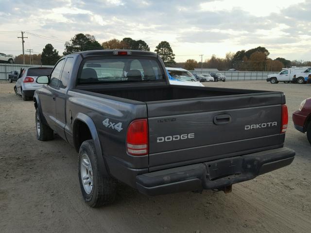 1D7HG32K64S533890 - 2004 DODGE DAKOTA SPO GRAY photo 3