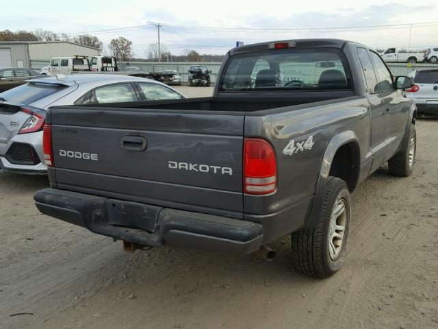 1D7HG32K64S533890 - 2004 DODGE DAKOTA SPO GRAY photo 4