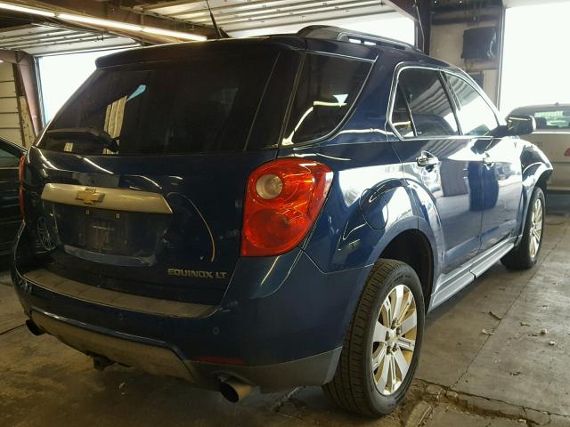 2CNFLNEY1A6336418 - 2010 CHEVROLET EQUINOX LT BLUE photo 4