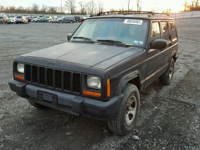 1J4FJ68S1VL512205 - 1997 JEEP CHEROKEE S BLACK photo 2