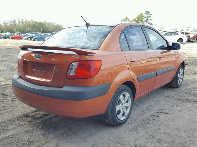 KNADE123686410159 - 2008 KIA RIO BASE ORANGE photo 4