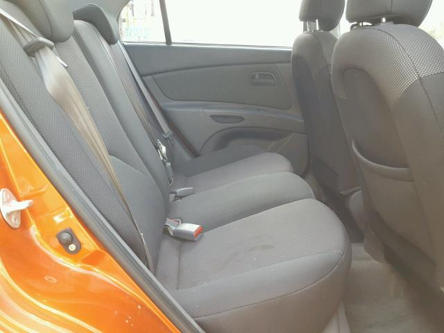 KNADE123686410159 - 2008 KIA RIO BASE ORANGE photo 6