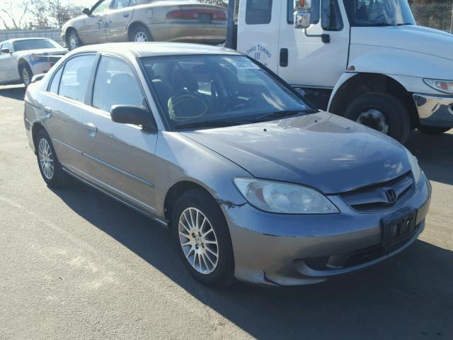 2HGES16575H598648 - 2005 HONDA CIVIC LX GRAY photo 1