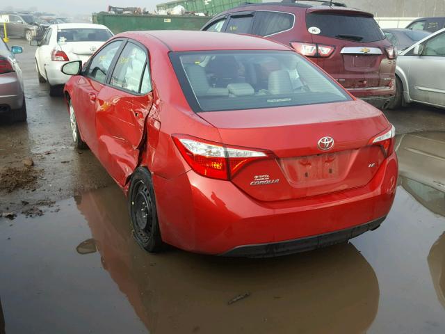 5YFBURHE5GP526108 - 2016 TOYOTA COROLLA L RED photo 3