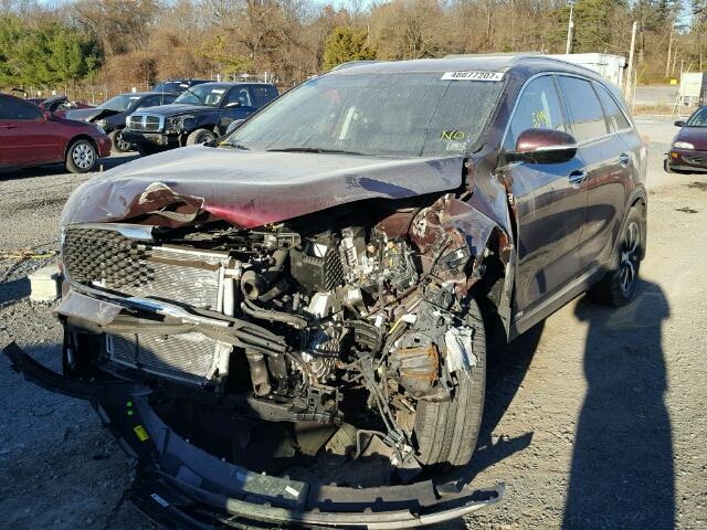 5XYPHDA16HG259961 - 2017 KIA SORENTO EX Bordo foto 2