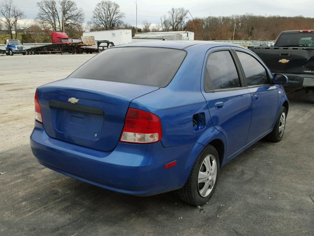 KL1TD52625B311643 - 2005 CHEVROLET AVEO BASE BLUE photo 4