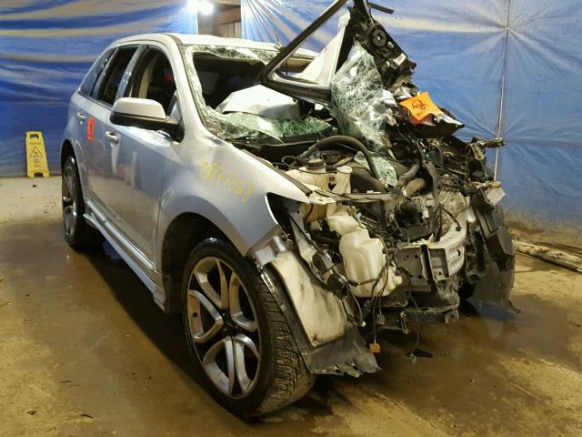 2FMDK4AK3EBB15910 - 2014 FORD EDGE SPORT SILVER photo 1