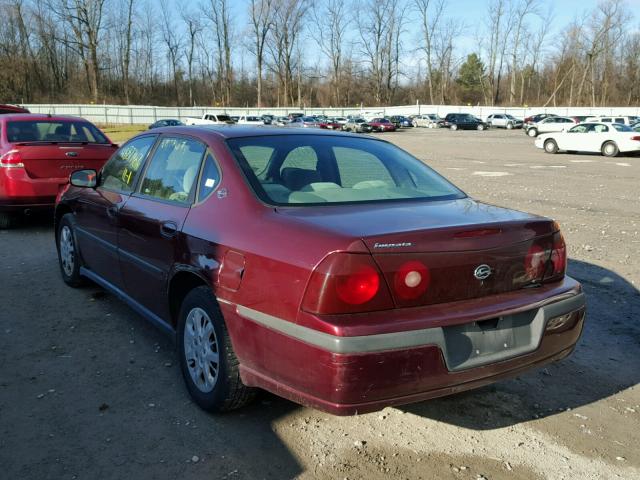 2G1WF52E019271509 - 2001 CHEVROLET IMPALA MAROON photo 3