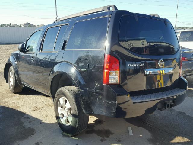 5N1AR18U98C624036 - 2008 NISSAN PATHFINDER BLACK photo 3