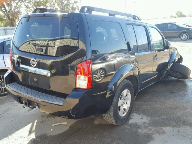 5N1AR18U98C624036 - 2008 NISSAN PATHFINDER BLACK photo 4