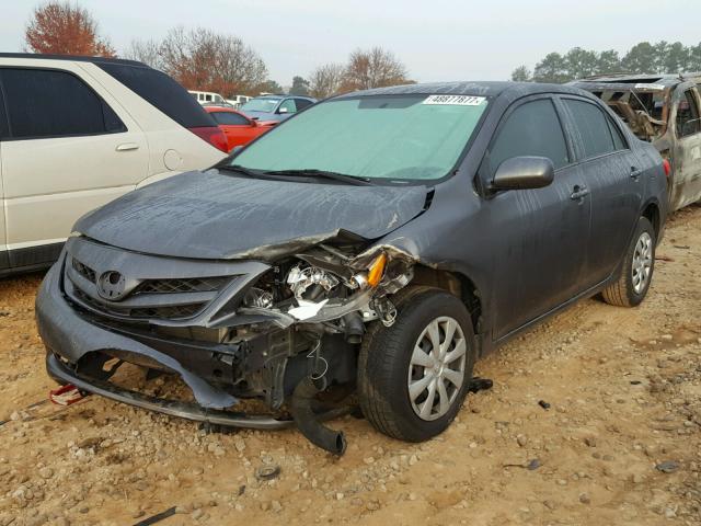 2T1BU4EE6BC666460 - 2011 TOYOTA COROLLA BA GRAY photo 2