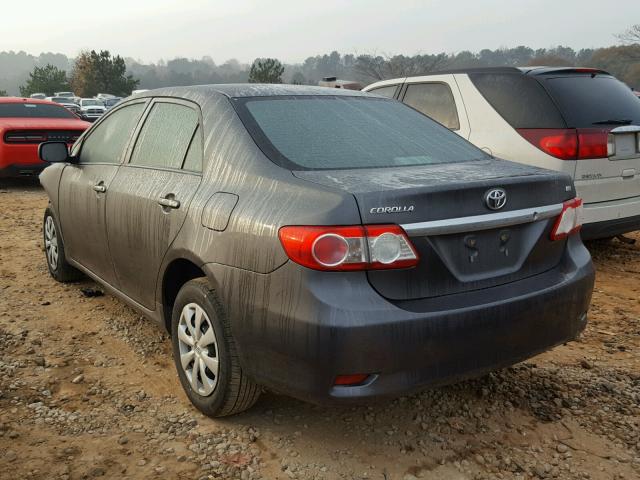 2T1BU4EE6BC666460 - 2011 TOYOTA COROLLA BA GRAY photo 3