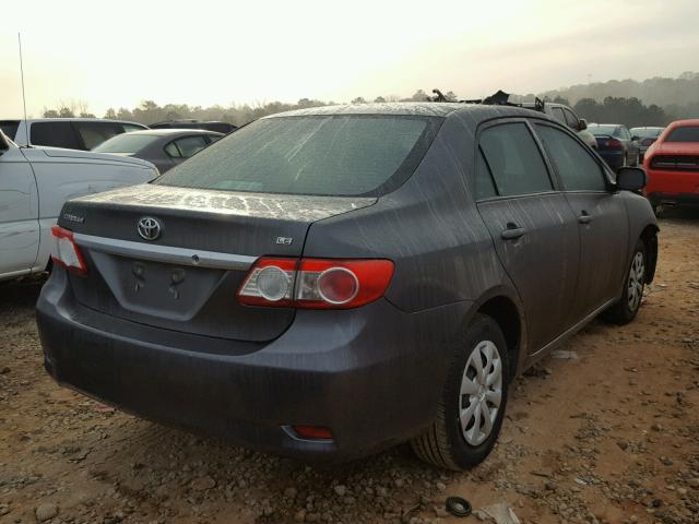 2T1BU4EE6BC666460 - 2011 TOYOTA COROLLA BA GRAY photo 4