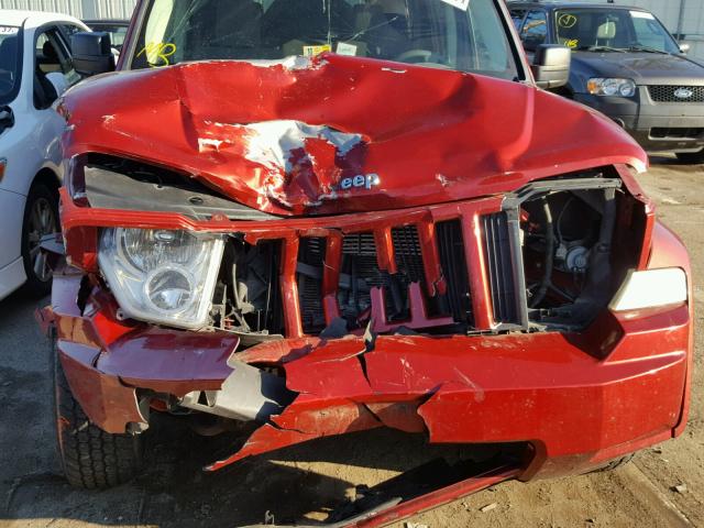 1J8GN28K88W176393 - 2008 JEEP LIBERTY SP RED photo 9