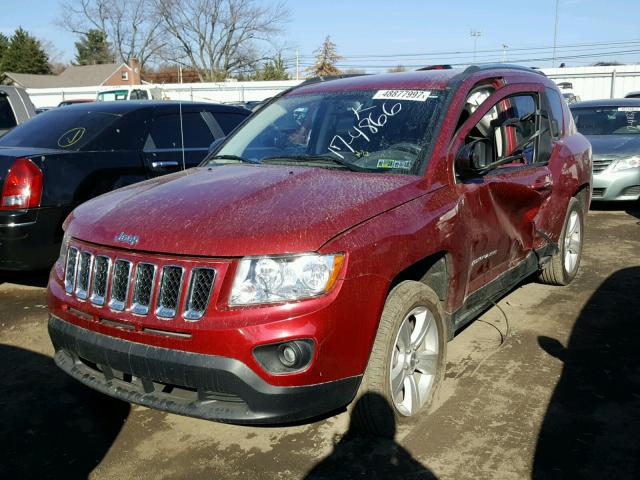 1C4NJDBB1CD651207 - 2012 JEEP COMPASS SP RED photo 2