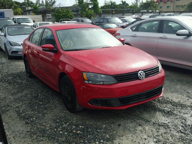 3VWDP7AJ2CM123746 - 2012 VOLKSWAGEN JETTA SE RED photo 1