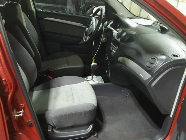 KL1TD6DE2BB127583 - 2011 CHEVROLET AVEO LS RED photo 5