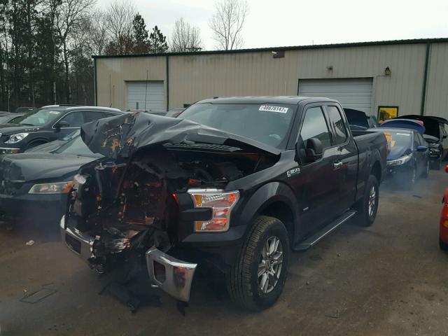 1FTFX1EG2GKE45582 - 2016 FORD F150 SUPER BLACK photo 2