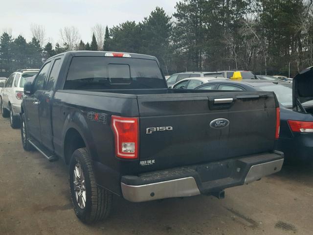 1FTFX1EG2GKE45582 - 2016 FORD F150 SUPER BLACK photo 3