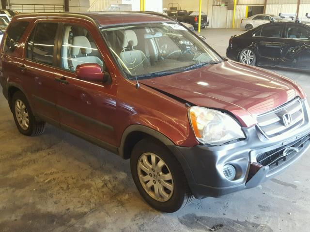 JHLRD78896C052896 - 2006 HONDA CR-V EX RED photo 1